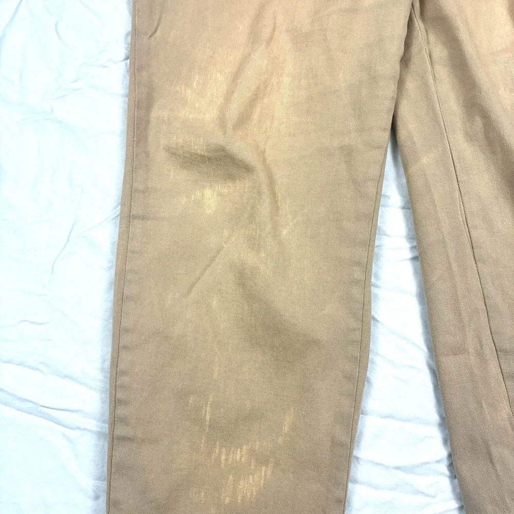 Cove USA Pants Khaki Brown Chino 34 x 27 Elastic Stretch Straight Cut Fades